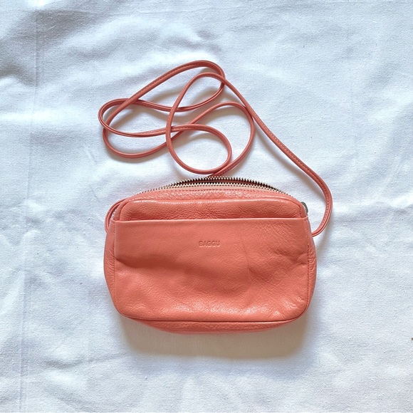 BAGGU 'Mini' Melon Leather Crossbody - Picture 3 of 6